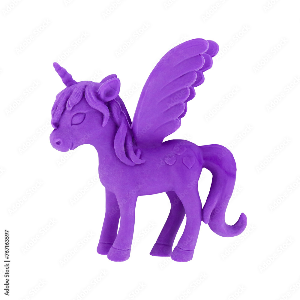 cute unicorn-shaped eraser for kids isolated transparent png