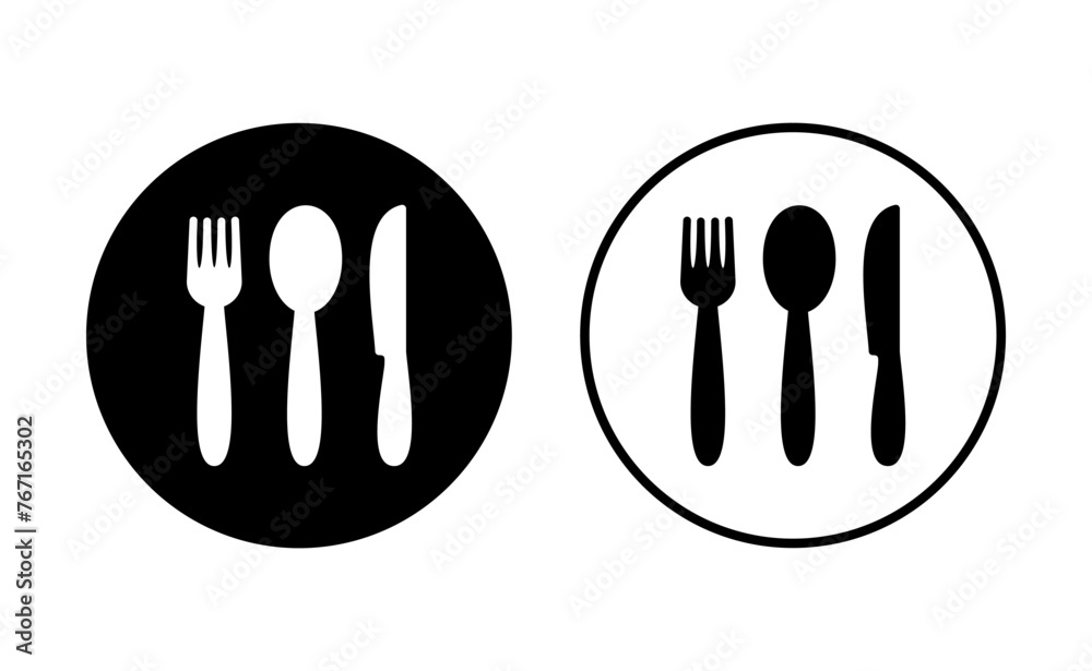 spoon and fork icon set. spoon, fork and knife icon vector. restaurant icon spoon and fork icon set. spoon, fork and knife icon vector. restaurant icon
