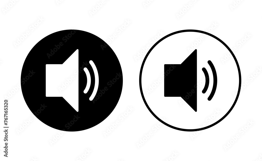 Speaker icon set. volume icon vector. loudspeaker icon vector. sound symbol Speaker icon set. volume icon vector. loudspeaker icon vector. sound symbol