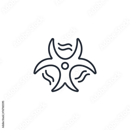 Toxic icon. vector.Editable stroke.linear style sign for use web design,logo.Symbol illustration.