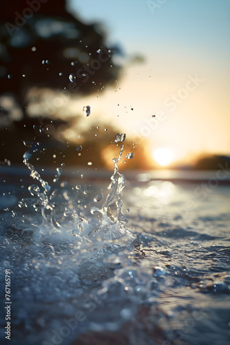 sunset over water