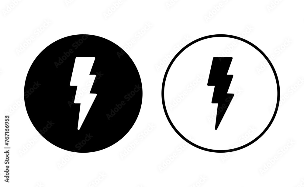 Lightning icon set. electric icon vector. power icon. energy sign Lightning icon set. electric icon vector. power icon. energy sign