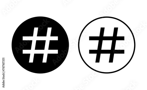 Hashtag icon set. hashtag symbol