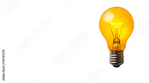 Yellow light bulb photo