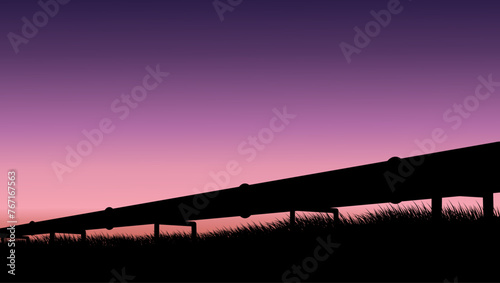 oil pipeline, flat color illustration