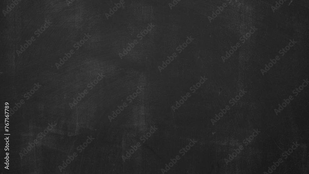Black scratched anthracite blackboard chalkboard with chalk, concrete wall texture background, education backdrop
