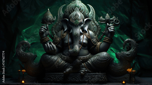 Lord Ganesha, the celebration of Ganesh. Generative AI