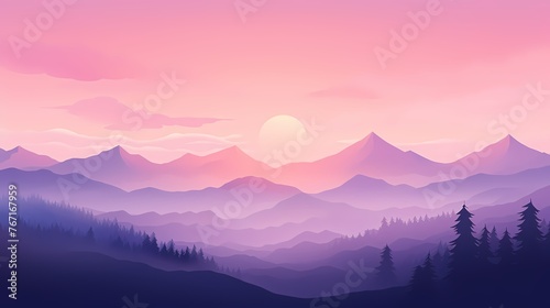 Step into an invigorating sunrise gradient background, where warm pinks transition into cool purples, creating a lively atmosphere for graphic resources. © Kanwal