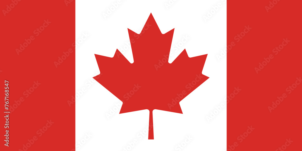 Fototapeta premium Canada flag Canada National Flag design with original aspect ratio Vector illustration easy to use file eps format