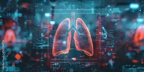 Advancements in Lung Health Care Diagnosis and Biometric Technology in Clinical Hospitals. Concept Lung Health Care, Diagnosis Advancements, Biometric Technology, Clinical Hospitals photo