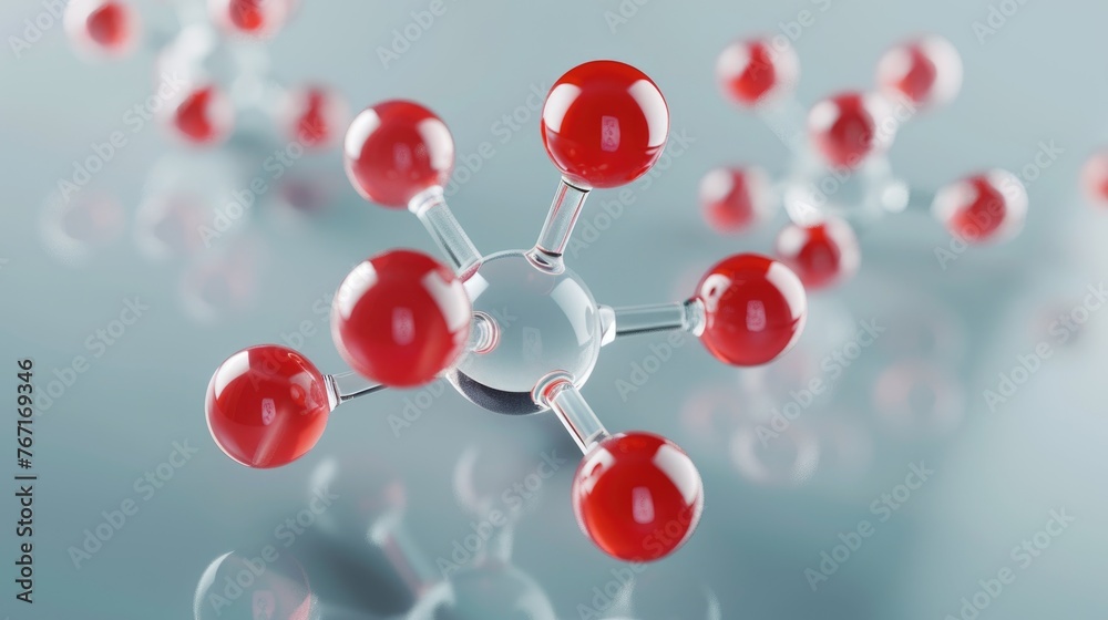 Vibrant illustration of a water molecule, H2O, with oxygen and hydrogen atoms connected by covalent bonds 3D illustration Vibrant illustration of a water molecule, H2O, with oxygen and hydrogen atoms connected by covalent bonds 3D illustration