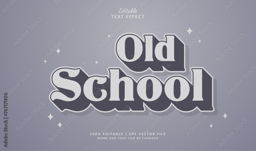 Old School Editable Text Effect 3d Vintage Old Style