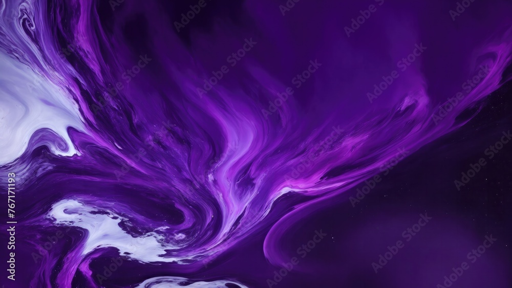Obraz premium Dark Purple smoke acrylic paints Liquid fluid art abstract background