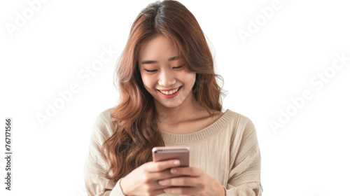 Woman is using smart phone