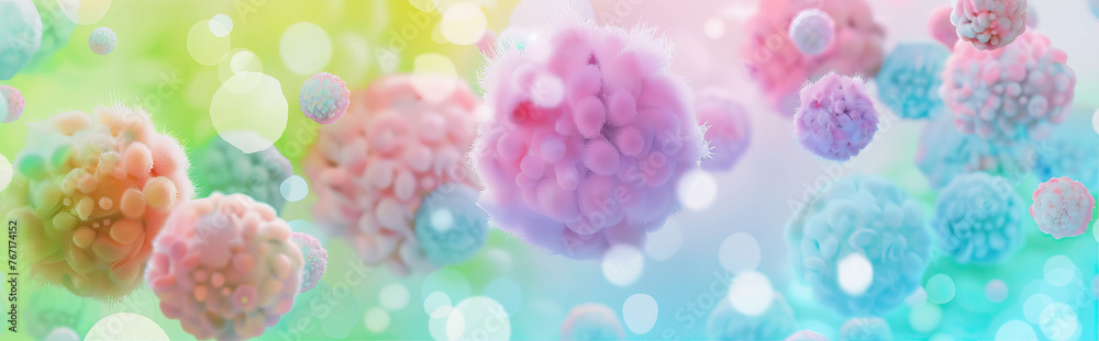 Obraz premium abstract background with fluffy bubbles