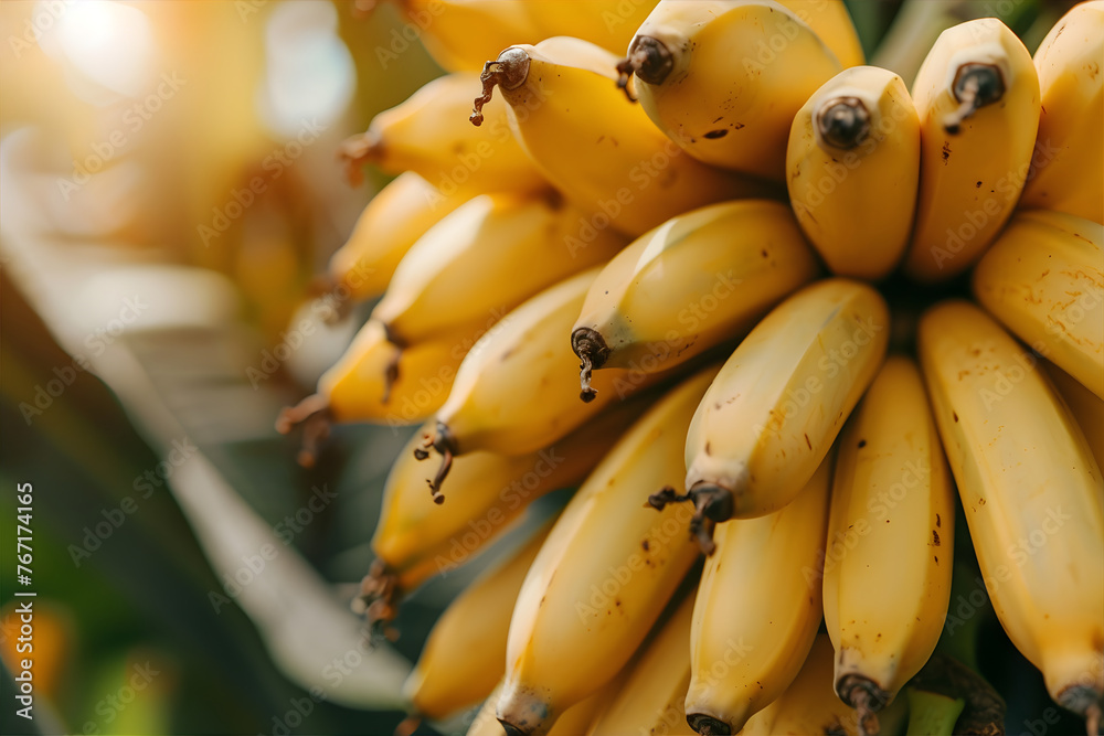 Banana grapes. Eco food market concept.