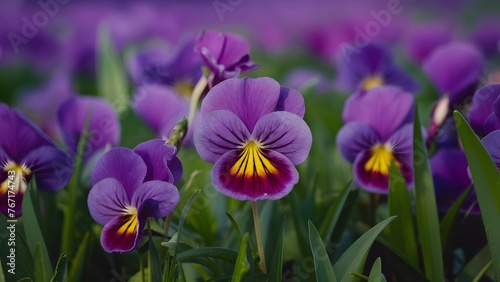 Gorgeous nature in abstract concept  beautiful purple violet flower