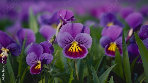 Gorgeous nature in abstract concept, beautiful purple violet flower