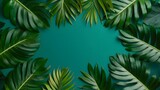 Green leaves of tropical plants arrangement indoors for nature concept