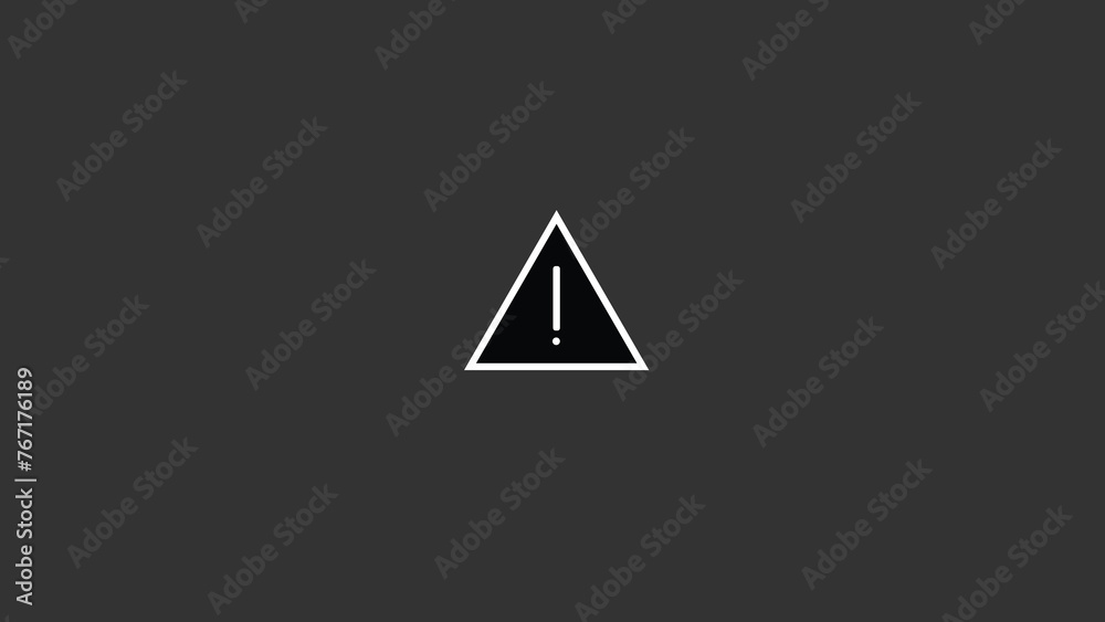 Black line Exclamation mark in triangle icon isolated on white background.danger warning sign icon. Black line Exclamation mark in triangle icon isolated on white background.danger warning sign icon.
