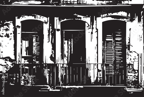 Rustic Cityscape: Grunge Buildings Texture