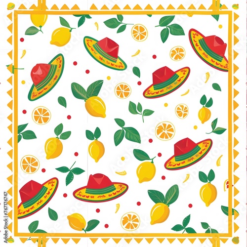 Wallpaper Mural Cinco de Mayo themed party seamless pattern Torontodigital.ca