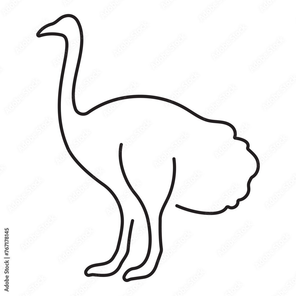 ostrich icon isolated on white background, vector illustration. ostrich icon isolated on white background, vector illustration.