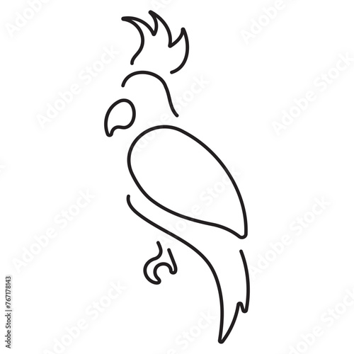 parrot icon isolated on white background, vector illustration.