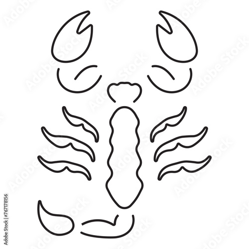 scorpion icon isolated on white background, vector illustration.