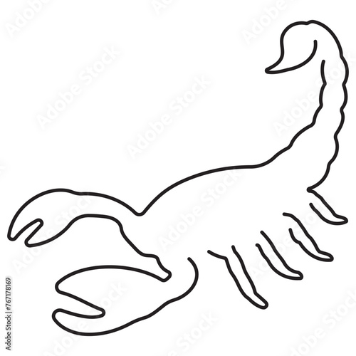 scorpion icon isolated on white background, vector illustration.