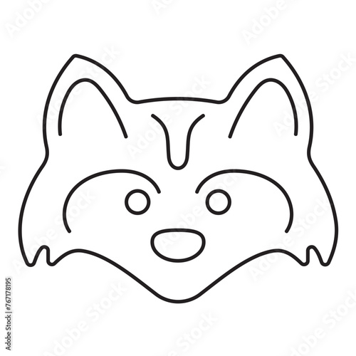 skunk icon isolated on white background, vector illustration.