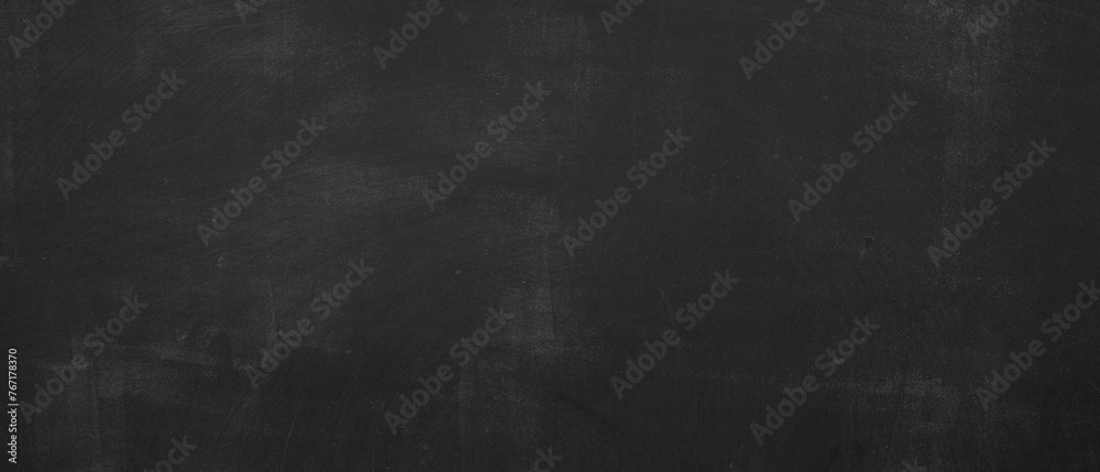Black scratched anthracite blackboard chalkboard with chalk, concrete wall texture background, education backdrop - obrazy, fototapety, plakaty 