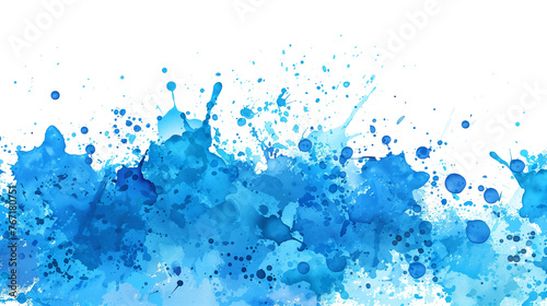 Beautiful abstract blue paint splashes foe background.