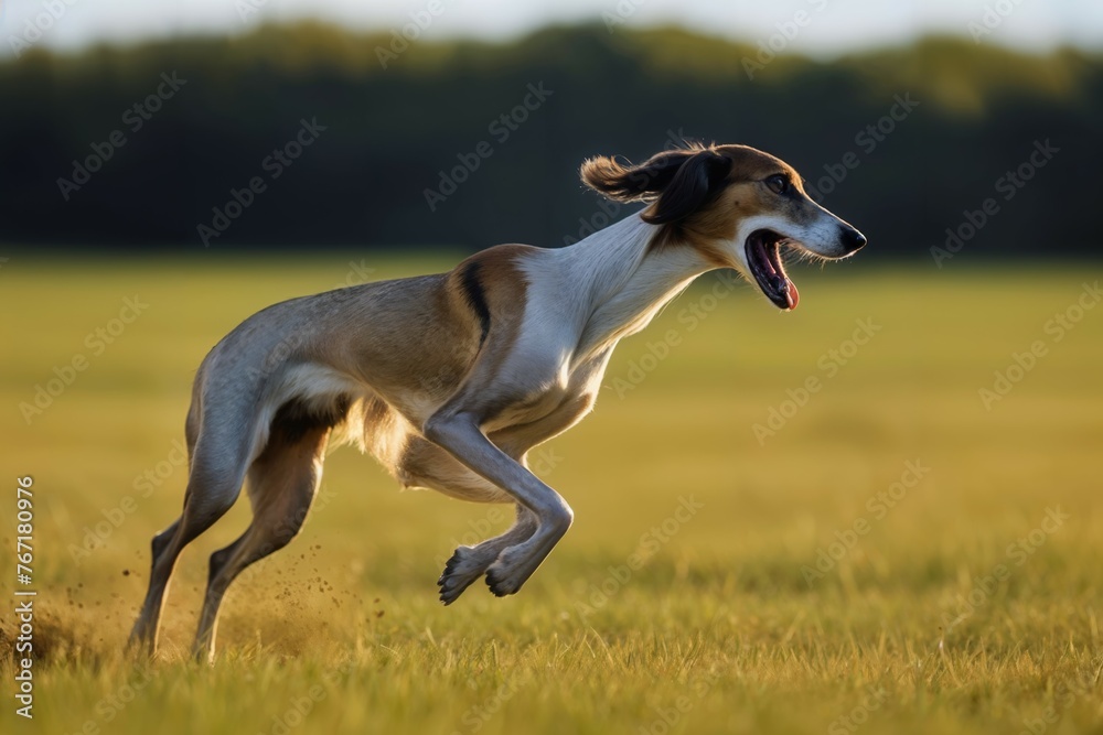 Cocker Spaniel flushing birds in a field, highlighting its skills as a hunting dog Cocker Spaniel flushing birds in a field, highlighting its skills as a hunting dog