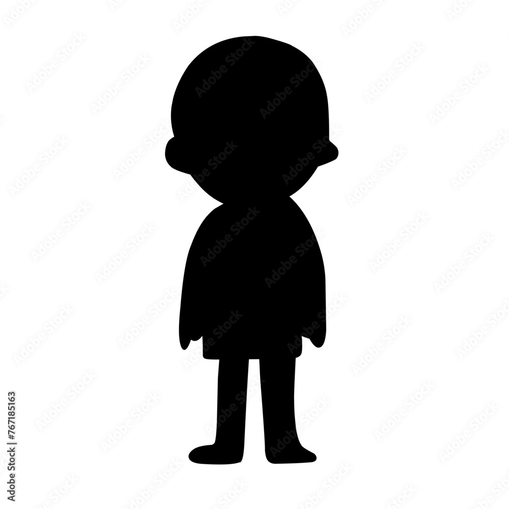 silhouette of muslim child