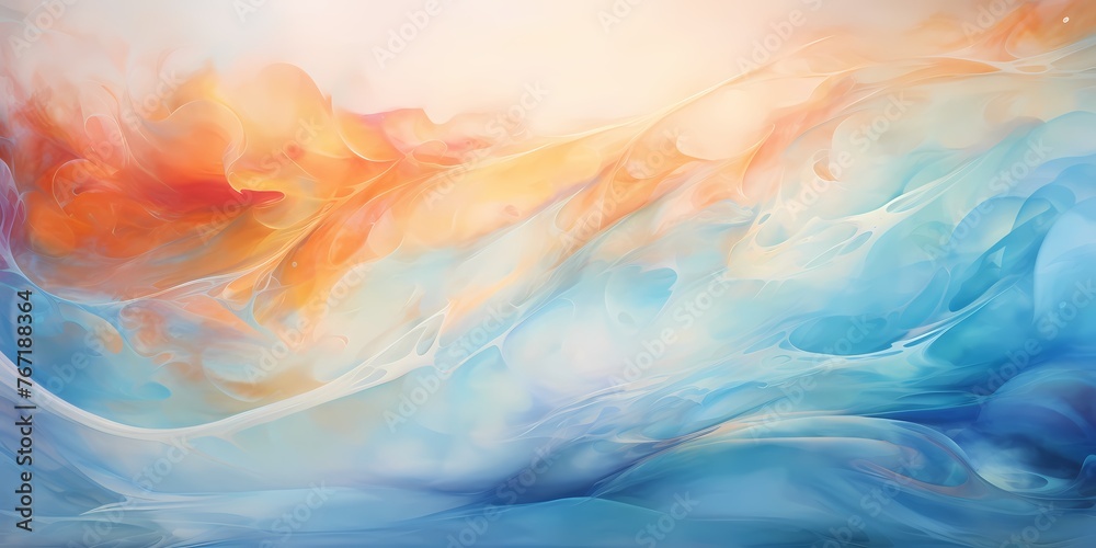 Calm waves of color washing over the canvas, creating a sense of harmony and relaxation.