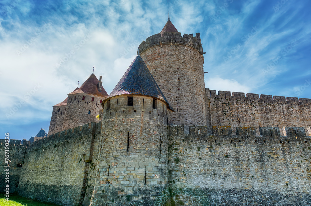 Carcassonne, a hilltop city in the Languedoc area of southern France, is famous for its medieval citadel