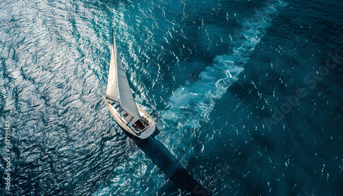 sailboat sailing in the ocean photo