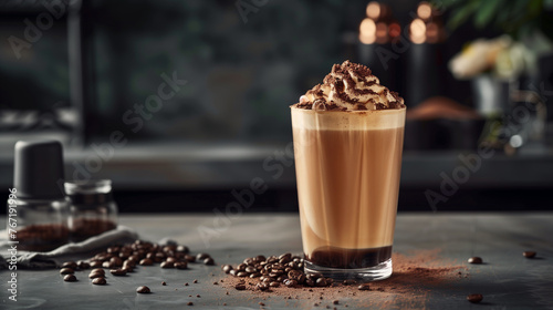 Gourmet Coffee Milkshake with Whipped Cream