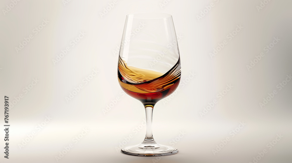 Glass of wine with swirl Glass of wine with swirl