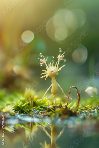 A tiny water sprite that dances on morning dew. Its laughter sounds like tinkling bells, and it leaves dew-kissed footprints wherever it goes. cute creatures collection