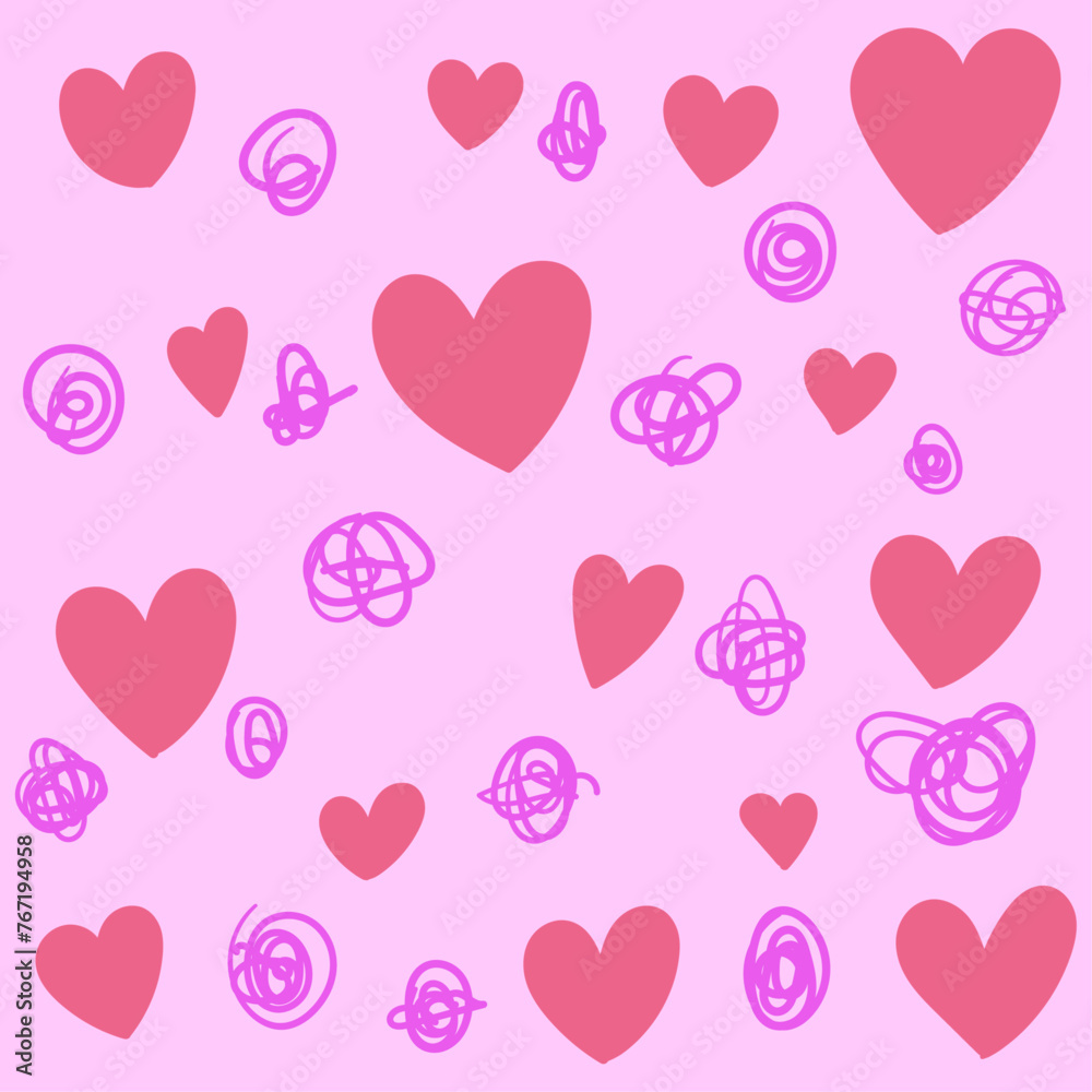 love doodle freehand drawing vector graphic design illustration