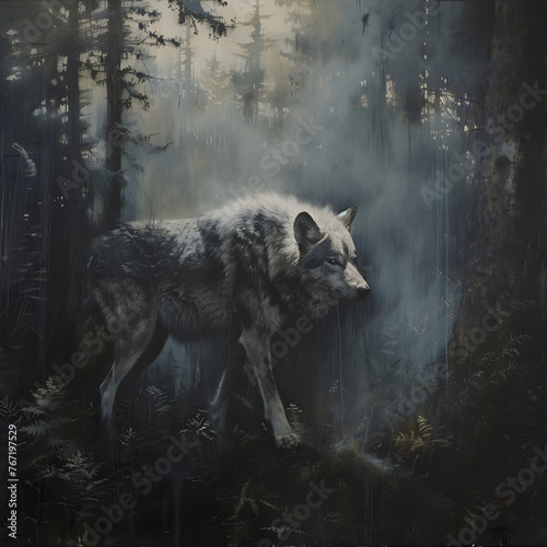 wolf in the woods