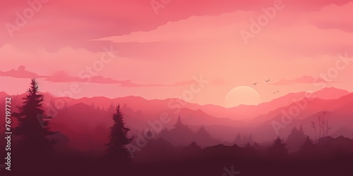 An enchanting dusk gradient background, fading from delicate salmon pink to deep wine red, setting a romantic ambiance perfect for creative endeavors.