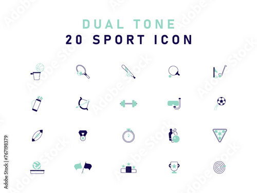 Simple Set Of 20 Sport Vector Icons For Web Isolated On White Background