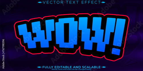 Editable text effect, editable emote icon and trendy customizable font style