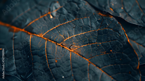 closeup of an leaf texture
