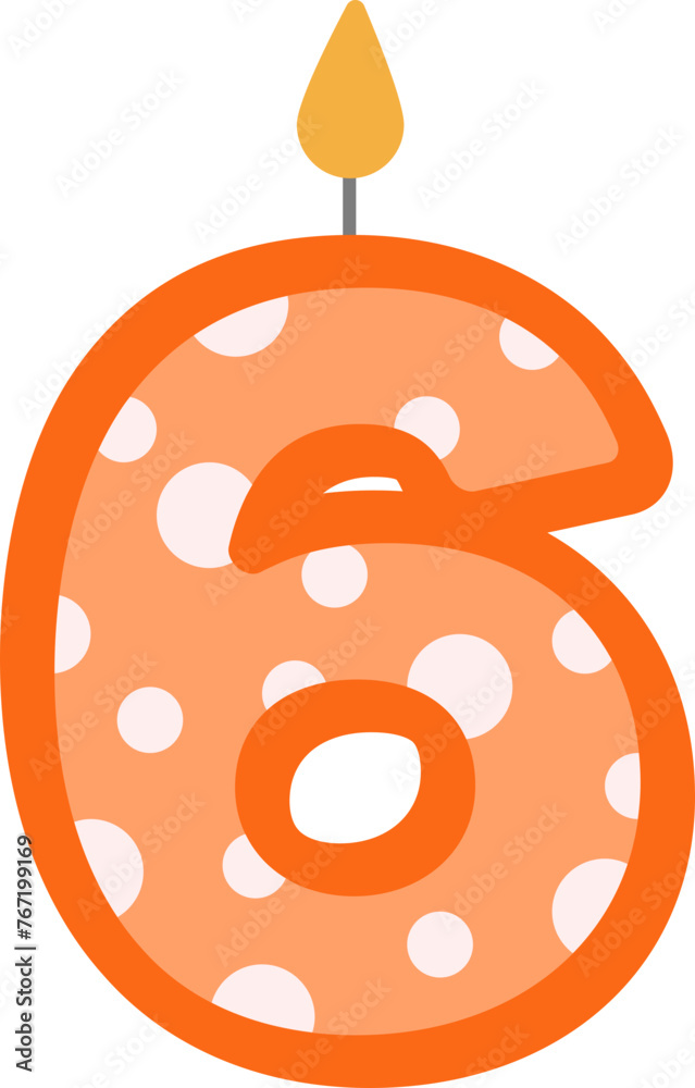 Obraz premium Birthday Number 6