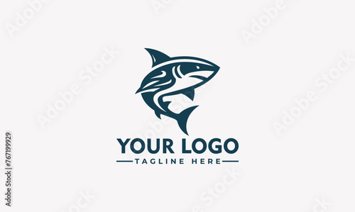 Shark Logo - Editable Vector Illustration | Bold and Iconic Design Create a lasting impression with this dynamic shark logo! Perfect for adventurous businesses, this striking design is fully editable 