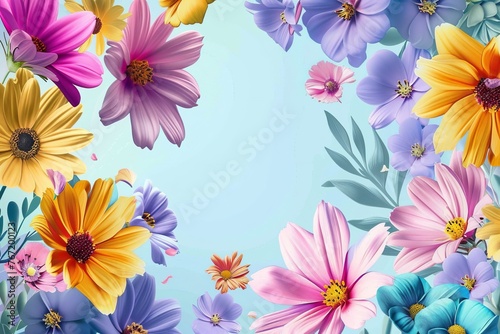 Colorful flowers spring sale discount